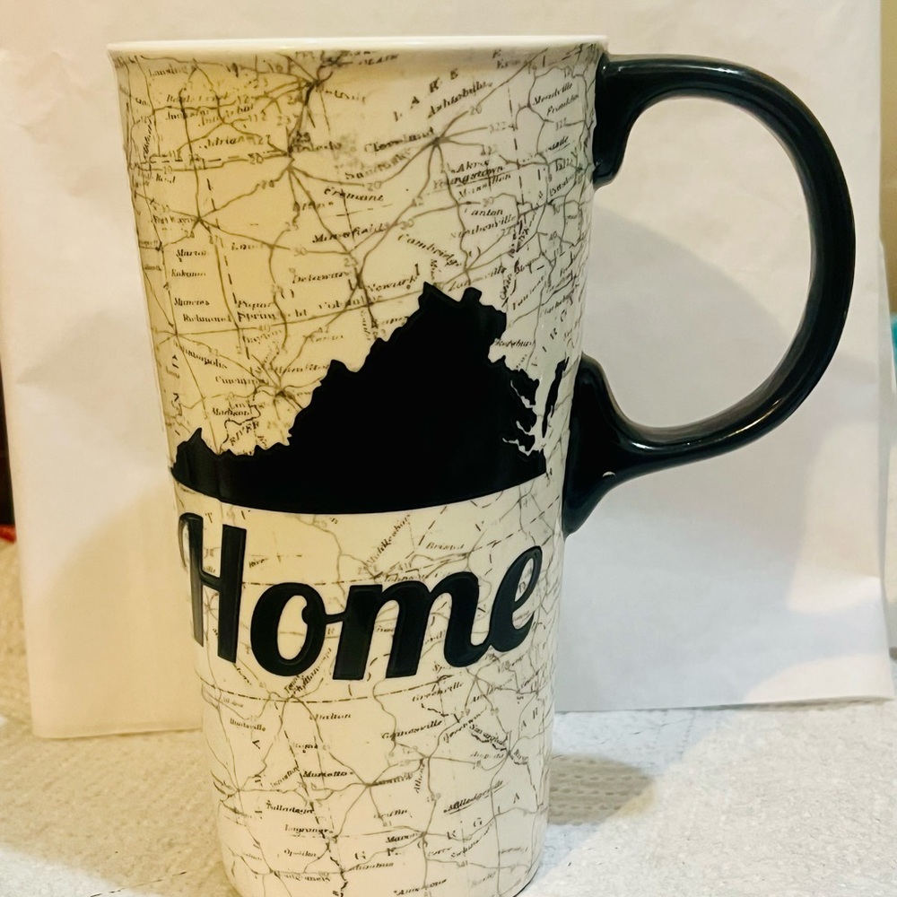 Map Design Cypress Home Mug 17 oz never used ceramic